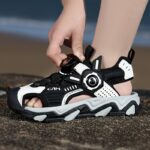 Boys' Cool Sports Sandals with Rotating Button, Breathable Fabric Non-Slip Sole, Perfect for Beach, Hiking & Outdoor Activities in Spring/Summer - Lightweight, Shock-Absorbing, Round Toe Design, Summer Sandals - Image 7