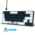 Mechanical Gaming Keyboard, 68 Keys Gaming Keyboard with Blue/Switches, Detachable Type-C Cable Mini Keyboard with Blue Light for Windows/Mac/PC/Laptop only supports wired connection usage - Image 9