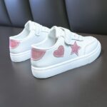 New Spring Collection 2025 Girls' Shoes Featuring Cute Heart Designs, Versatile Sneakers, Stylish Everyday White Shoes. - Image 10