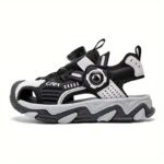 Boys' Cool Sports Sandals with Rotating Button, Breathable Fabric Non-Slip Sole, Perfect for Beach, Hiking & Outdoor Activities in Spring/Summer - Lightweight, Shock-Absorbing, Round Toe Design, Summer Sandals - Image 10