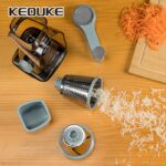 KEOUKE Multi-Functional Cheese & Vegetable Grater with Container - Durable Plastic, Sharp Grating Surface, Ideal for Kitchen Use, Grates Cheese Perfectly for Breakfast, Brunch, and Mor - Image 2