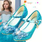 Girls' Sparkling Rhinestone Bowknot High Heels - Pink Princess Pumps with Crystal Embellishments, Comfortable Rubber Sole, Perfect for Weddings, Pageants, and Formal Events, Dressy Shoes | Sparkling Heels | Sparkling Details - Image 5