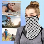Polyester Fiber Hanging-Ear Style Kufiya Kuffiyeh Headscarf with Ear Loops, Knit Fabric, Color Varies, for Men, Bicycle Off-Road, Outdoor Sports, Cyclin
