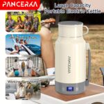 PANCERKA 1.0L Portable Electric Kettle - 800W High Power, Stainless Steel Travel Coffee Boiler with Smart Temperature Control, LED Display, and Easy-Clean Design for Home and Travel Use, Travel Mug Kettle | Sleek White Finish | Durable Construction - Image 4