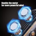 ⁦Jkuoo Ultra-Quiet Desktop Fan - Compact USB Rechargeable Air Cooler for Office and Home Use, Lithium Battery Powered⁩ - الصورة ⁦9⁩