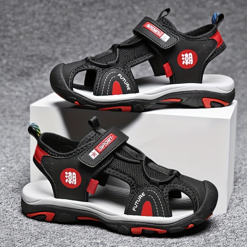 9f061a0b-5d6c-479c-869d-f6646e8fdcdd.jpg Youngsters' Breathable Mesh Sandals - Durable, Non-Slip, Hook & Loop Closure for Boys & Girls - Ideal for Summer, Spring & Fall - Image 1