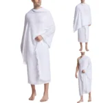 Ihram Pilgrimage Towel for Arab Mecca Hajj Clothes Men Islamic Ramadan Prayer Worship Costumes Shawl Jubba Thobe