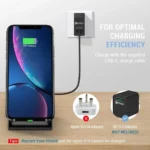 ⁦NEW 65W Fast  Wireless Charger for Samsung S22 S21 Note 20 Fast Charging Stand For iPhone 16 15 14 13 XS XR X 8 Airpods Pro⁩ - الصورة ⁦3⁩