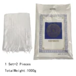 ⁦Ihram Towel for Muslim Men 2pcs Pilgrimage Scarves Arab Mecca Hajj Umrah Ehram Ahram Teenager Boys Prayer Clothes Thobe White⁩ - الصورة ⁦9⁩