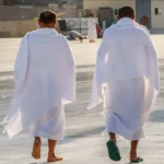 2 Pieces Arabia Muslim Hajj Ihram Umrah Towel Men Prayer Shawl Pilgrimage Islamic Arab Mecca Turkish Towel Worship Hajj Costume - Image 3