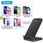 ⁦NEW 65W Fast  Wireless Charger for Samsung S22 S21 Note 20 Fast Charging Stand For iPhone 16 15 14 13 XS XR X 8 Airpods Pro⁩ - الصورة ⁦4⁩