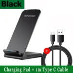 ⁦NEW 65W Fast  Wireless Charger for Samsung S22 S21 Note 20 Fast Charging Stand For iPhone 16 15 14 13 XS XR X 8 Airpods Pro⁩ - الصورة ⁦8⁩