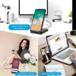 ⁦NEW 65W Fast  Wireless Charger for Samsung S22 S21 Note 20 Fast Charging Stand For iPhone 16 15 14 13 XS XR X 8 Airpods Pro⁩ - الصورة ⁦5⁩