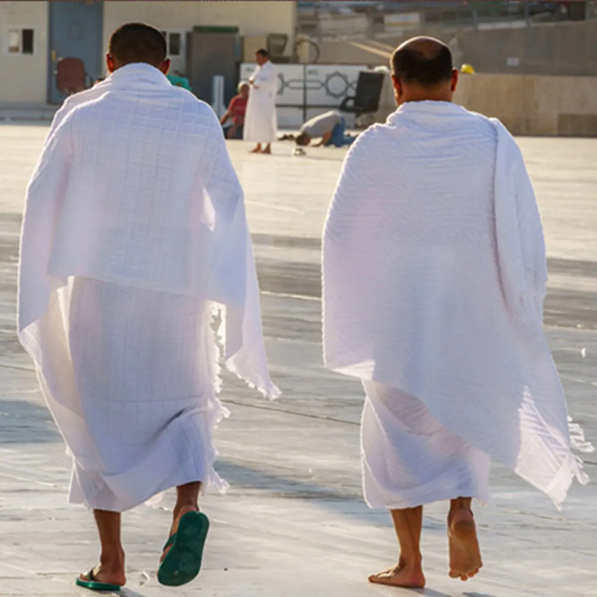 Sbb145bc8b1914024bbfeed1fcfd7c2a22.webp Ihram Towel for Muslim Men 2pcs Pilgrimage Scarves Arab Mecca Hajj Umrah Ehram Ahram Teenager Boys Prayer Clothes Thobe White - الصورة 1