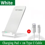 ⁦NEW 65W Fast  Wireless Charger for Samsung S22 S21 Note 20 Fast Charging Stand For iPhone 16 15 14 13 XS XR X 8 Airpods Pro⁩ - الصورة ⁦7⁩