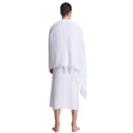 ⁦Ihram Towel for Muslim Men 2pcs Pilgrimage Scarves Arab Mecca Hajj Umrah Ehram Ahram Teenager Boys Prayer Clothes Thobe White⁩ - الصورة ⁦3⁩