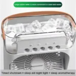 Air Humidifier, Small Fan, Air Conditioner, Fan, LED Night Light, USB Fan Three In One, Home And Office Humidifier - Image 2