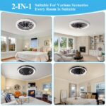 1pc 33.02cm Modern Ceiling Fan With Lights And Remote Control, E26/E27 Base Easy Install Socket Fan Light, 3 Speed Wind Adjustment, 3 Colors 3000-6500k Dimmable Led Light for Bedroom, Kitchen, Living Room, Storage Room, Garage, Bathroom - Image 11