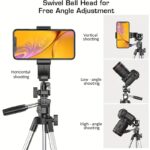1pc Tripod Phone Mount Holder Head Standard Screw Adapter Rotatable Digtal Camera Bracket Selfie Lens Monopod Adjustable For Ring Light Camcorder, Compatible For Most Cellphones For IPhone - Image 2