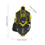 ⁦EWEADN G5 USB Wired Gaming Mouse Silent or audible optional Metal mechanical Mouse gamer with 8 Buttons Macro Function Keys, Support tail length adjustment to suit different hand sizes Perfect for desktop, laptop, computer, school⁩ - الصورة ⁦14⁩
