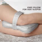 Ergonomic Knee Pillow for Side & Back Sleepers - Between Leg & Under Knee Support Pillow with 100% Polyester, Machine Washable, White - Spinal Alignment & Pressure for Better Sleep, Side Sleeper Pillow, Contoured Design, Soft Fabric, Healthconscious Users