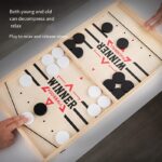 ⁦Fast Sling Puck Game - Classic Wooden Tabletop Board Game for Two Players, Family-Friendly Interactive Desktop Strategy Game with High-Elasticity Foam Pieces, Ideal for Parties and Family Gatherings, Educational Toy | Classic Design | Wooden Elements, Gam⁩ - الصورة ⁦6⁩
