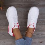 Women's Fashion Sneakers, Casual Low Top Comfortable Platform Soft Sole Skate Shoes, Low-top Versatile Work Footwear - Image 6