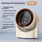 5.1-Inch Rechargeable Desktop Fan with 100 Speeds, Quiet Strong Airflow, LED Digital Display – Portable USB-Powered Fan for Office, Bedroom, Kitchen, Travel & Camping, Compact Design, USB Charging, Lithium Battery, Portable Fan | Modern Design | USB Charg - Image 6