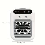 1800mAh High-Capacity Mini USB Rechargeable Fan - Portable Desktop Air Circulator with Lithium Battery, Safe Low-Pressure Design for Dorms, Offices, and Cars for Long-Lasting Coolness, Office Fan|Lowpressure Fan|Durable Plastic Fa - Image 5