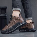 ⁦New Fashion Casual Shoes, Versatile Sneakers, with Soft Bottom, Thick Sole, And Mid-Cut⁩ - الصورة ⁦7⁩
