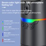 360° Smart Tracking Head with AI Cloud Eye - Wireless, Gesture-Controlled, Face Recognition, Horizontal/Vertical Screen Switch, Colorful Ambient Lights, Ideal for Selfie, Video, Live Streaming on YouTube, TikTok, Vlog, and More, Selfie Apparatus|Modern He - Image 9