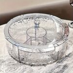 Multi-grid Snap-on Seal, Glacier Pattern Seal, Dried Fruit Plate, Living Room, Coffee Table, Household Candy, Snack Display Plate, Nut Storage Box, Fruit Plate - Image 10