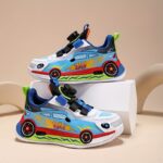 Youngsters' Cartoon Sports Car Sneakers with Rotating Buckle – Breathable Mesh, Lightweight, All-Season Sneakers for Boys and Girls, Vibrant Racing Design, Comfortable for Streetwear and Playtime, Youngsters Casual Footwear | Sporty Youngsters Footwear | - Image 9