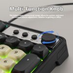 ⁦EWEADN Gaming Keyboard wired-rainbow Backlit, Portable black Keyboard Office-98 Keys, Computer External Keyboards Ergonomic design, with Multimedia knob, Ball keycaps, for gamers and Office, Compatible with Windows/Laptop Gaming peripherals⁩ - الصورة ⁦7⁩