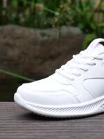 Women's Lightweight High Quality All-Season Low-Top Lace-Up Sneakers - Comfortable EVA Sole, Synthetic Cover Upper, Round Toe Design for Casual & Sporty Style - Black, Everyday Comfort Shoes | Sleek Sneaker Design | Durable Footwear - Image 6