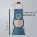 ⁦One Kitchen Apron Featuring a Hand Wipe Pocket - Ideal for Cooking, Gardening, And Home Tasks - Made from Durable PVC Material, Easy to Clean, And Requires No Batteries.⁩ - الصورة ⁦3⁩