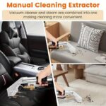 ⁦1pc Stainless Steel High-Temperature Steam Gun Pickup Attachment for Car, Sofa, and Carpet Cleaning - Versatile Vacuum Cleaner Steam Adapter for Auto Detailing and Household Use⁩ - الصورة ⁦5⁩