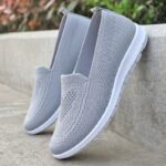 Women'S Summer Casual Slip-On Sneakers, Breathable Fabric Upper with Rubber Sole, Comfortable Low Top Flat Shoes in Solid Color, Casual Footwear|Slipon Sneakers|Comfortable Wear - Image 5