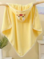 ⁦Baby's Animal Pattern Hooded Bathrobe, Multi-functional & Highly Absorbent, Soft Comfortable Pajama, Must-have Robes After Swimming/beach/Bathing⁩ - الصورة ⁦8⁩