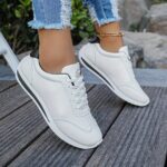 Women's Fashion Sneakers, Casual Low Top Comfortable Platform Soft Sole Skate Shoes, Low-top Versatile Work Footwear - Image 3