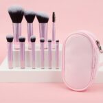 10pcs Mini Makeup Brush Set With Storage Bag, Portable Travel Supplies, Loose Powder Brush Contour Brush Eyeshadow Brush Eyebrow Brush Concealer Brush Kit, Professional Makeup Brushes Essential Cosmetics Ideal Gift - Image 5