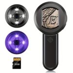 ⁦LEIPAN High-Definition Handheld Digital Microscope with 5.08cm IPS Screen, 1000X Magnification, for Plants Inspection, PCB Examination - USB Rechargeable, Plant Inspection | Illuminated Specimen Viewer | Illuminated Specimen Viewing⁩ - الصورة ⁦2⁩