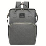 Lamroro Moire Diaper Bag Backpack, Soft Shell, Multifunctional, Large Capacity, Travel Backpack with Changing Station, Sunshade, Breathable Mosquito Net, Zipper Closure, Mixed Color, Polyester Fiber, with Utility Pocket, for Casual, Preschool, Christmas, - Image 6