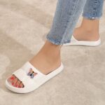 Women'S Summer Slide Sandals - Thick Sole, Fashionable Cartoon Butterfly Design, Soft & Durable EVA Material, Lightweight & Comfortable for Indoor/Outdoor Wear, Positioning Printing Style, Open Toe Slip-On Footwear | Cartoon Print Sandals | Durable EVA Ma - Image 4