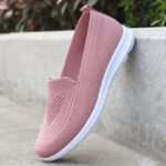 Women'S Summer Casual Slip-On Sneakers, Breathable Fabric Upper with Rubber Sole, Comfortable Low Top Flat Shoes in Solid Color, Casual Footwear|Slipon Sneakers|Comfortable Wear - Image 4