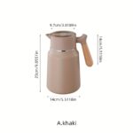 1-Pack Stainless Steel Thermal Carafe 1.5L - Double-Wall Vacuum Insulated Hot Water Pot, Coffee Dispenser, Office Tea Flask, Heat Retention, Uncharged, No Battery Needed - Image 6