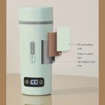 Smart Mini Electric Water Bottle - Portable & Safe with Auto Shut-Off, Easy-Clean Separable Cord for Home, Business Trips & Travel Use