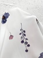 ⁦Elegant And Fresh Vacation-Style Floral Print Shirt Dress.⁩ - الصورة ⁦6⁩