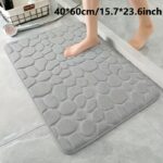 1pc Anti Slip Pebble Pattern Soft Absorbent Foot Pads for Bathroom, Bedroom & Kitchen - Absorbs water and reduces slipping - Image 8