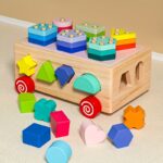 ⁦This Early Education Toy Vehicle for Boys And Girls Offers Geometric Play, Blocks for Pushing, a Colorful Set of Intelligence Blocks, Shape Matching, And Classification, Allowing Youngsters to Develop Cognitive Skills And Exercise Hand-Eye Coordination.⁩ - الصورة ⁦7⁩